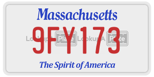 9FY173 license plate in Massachusetts