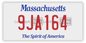 9JA164 license plate in Massachusetts