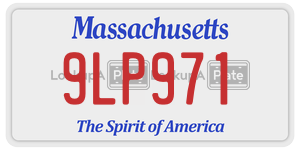 9LP971  license plate in MA