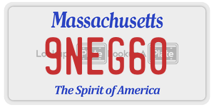 9NEG60  license plate in MA