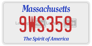 9WS359  license plate in MA
