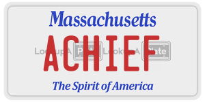 ACHIEF license plate in Massachusetts