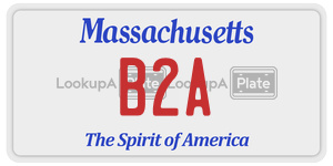 B2A license plate in Massachusetts