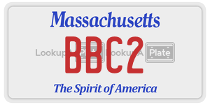 BBC2 license plate in Massachusetts
