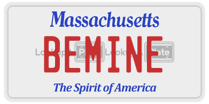 BEMINE license plate in Massachusetts