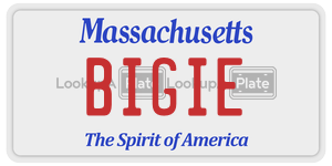BIGIE license plate in Massachusetts