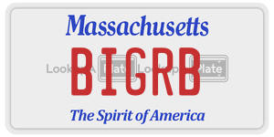 BIGRB license plate in Massachusetts