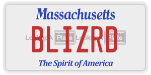 BLIZRD  license plate in MA