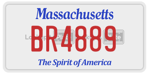 BR4889 license plate in Massachusetts