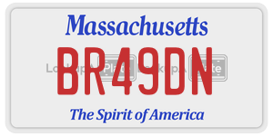 BR49DN license plate in Massachusetts