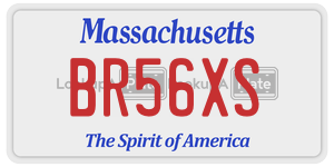 BR56XS license plate in Massachusetts
