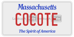 COCOTE license plate in Massachusetts