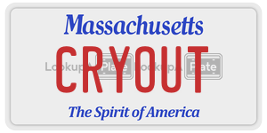 CRYOUT license plate in Massachusetts