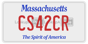 CS42CR license plate in Massachusetts