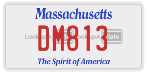 DM813 license plate in Massachusetts