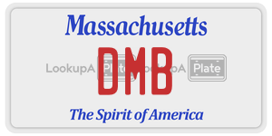 DMB license plate in Massachusetts