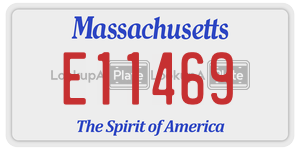 E11469 license plate in Massachusetts