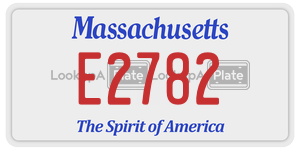 E2782 license plate in Massachusetts