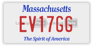 EV17GG license plate in Massachusetts