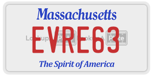 EVRE63  license plate in MA