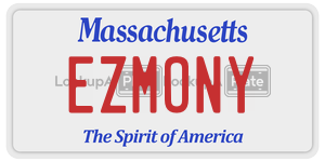 EZMONY  license plate in MA