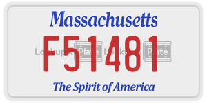 F51481 license plate in Massachusetts