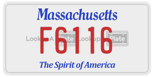 F6116  license plate in MA