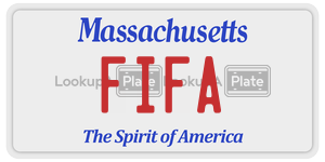 FIFA license plate in Massachusetts