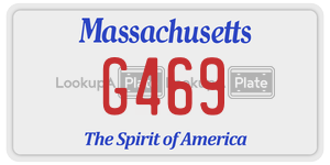 G469  license plate in MA