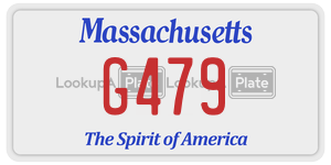 G479  license plate in MA