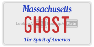 GHOST license plate in Massachusetts