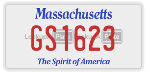 GS1623 license plate in Massachusetts