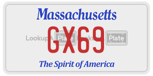 GX69  license plate in MA