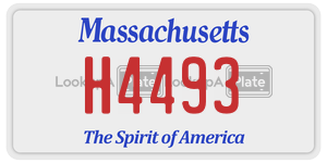 H4493 license plate in Massachusetts