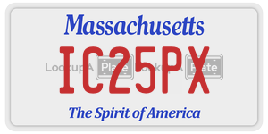 IC25PX license plate in Massachusetts