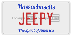 JEEPY license plate in Massachusetts