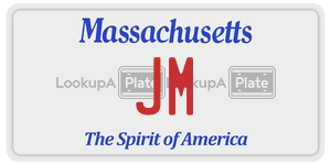 JM license plate in Massachusetts