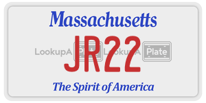 JR22  license plate in MA