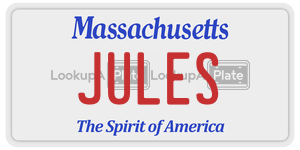 JULES license plate in Massachusetts