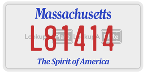L81414 license plate in Massachusetts