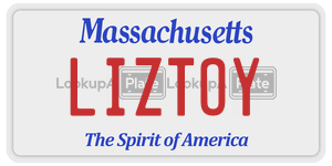 LIZTOY license plate in Massachusetts