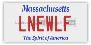 LNEWLF license plate in Massachusetts