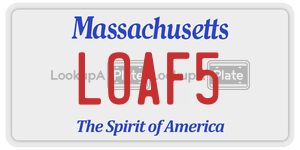 LOAF5 license plate in Massachusetts