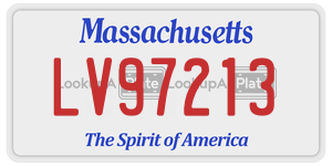 LV97213 license plate in Massachusetts