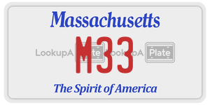 M33  license plate in MA