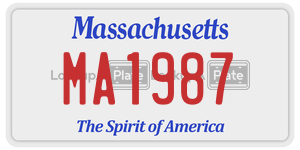 MA1987  license plate in MA