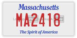 MA2418  license plate in MA