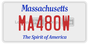 MA480W  license plate in MA