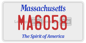 MA6058  license plate in MA