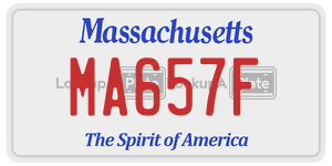 MA657F  license plate in MA